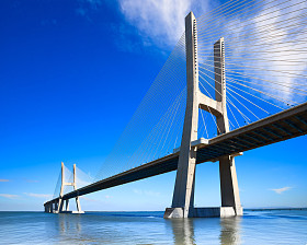 vasco da gama 桥，里斯本，葡萄牙、 欧洲
