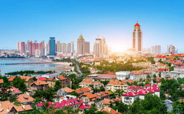 中国青岛的德国风格历史建筑