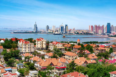 中国青岛的德国风格历史建筑