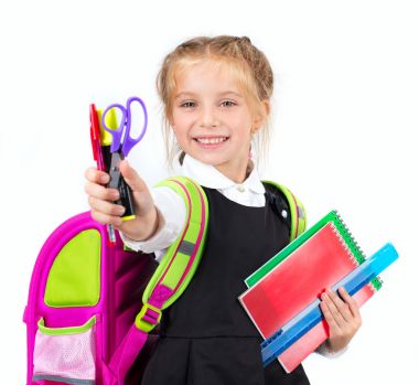 小可爱女孩用文具图片