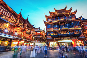 美丽在晚上上海豫园图片