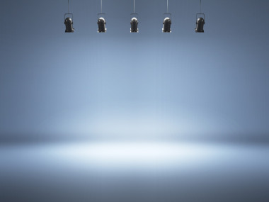 藍(lán)色聚光燈背景燈照片