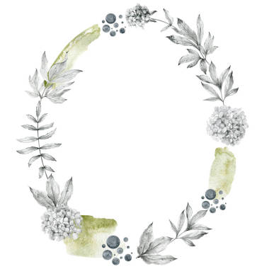 花素描花圈图片