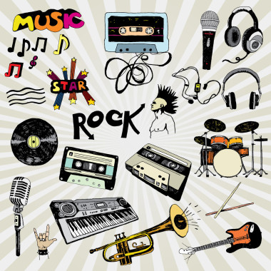 多彩的音乐元素照片