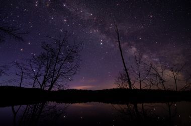 銀河系與大型閃爍的星星