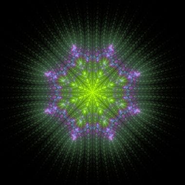 黑色背景上的圓分形圖片