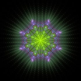 黑色背景上的圆分形图片