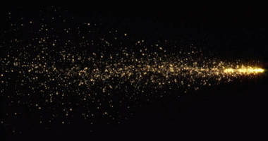 金光閃閃的彗星軌跡,閃閃發(fā)光的尾波. 金光閃閃，金光閃閃，微光閃