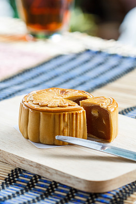 Chinese mooncake Kinesiska Manen Tarta
