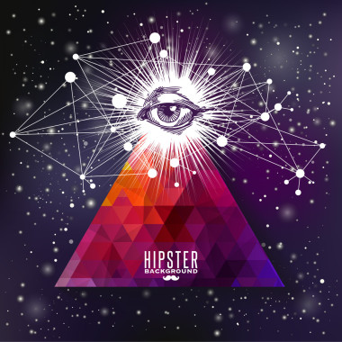 時(shí)髦背景所作的三角形和空間背景