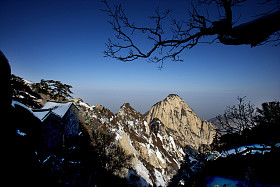 陕西华山山路图片