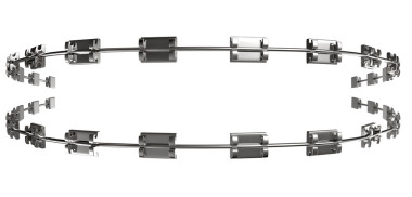 组装牙科大括号极端接近前面图片