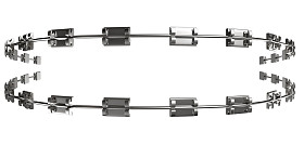 组装牙科大括号极端接近前面图片