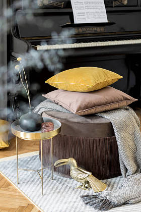 客厅内饰典雅典雅典雅的现代风格. 设计家居装饰。 准备好使用的软饮料