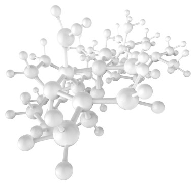 分子白顏色 3d 作為概念