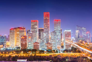 北京，中国现代金融区天际线