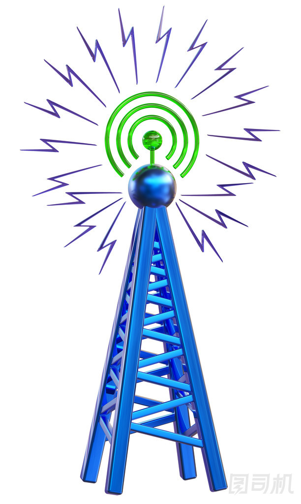 數(shù)字發(fā)射機(jī)發(fā)送信號(hào)從高塔照片