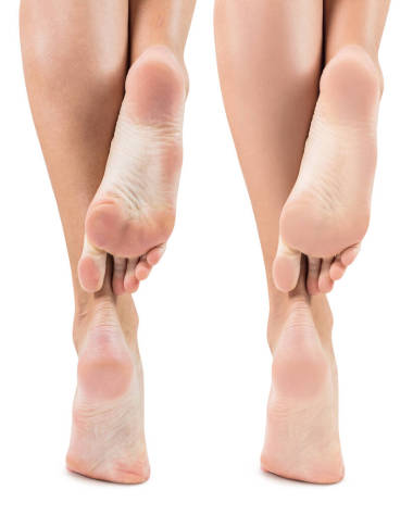 治療前后足部皮膚干燥.圖片