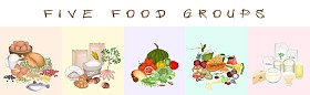 五个食品集团的健康和营养的好处