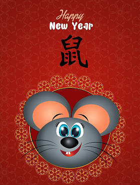 中国新年的老鼠照片