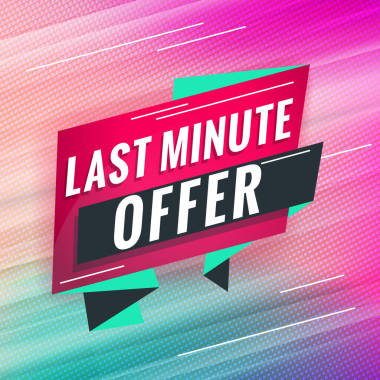 最后一分鐘的報(bào)價(jià)。 橫幅、網(wǎng)站、海報(bào)的促銷(xiāo)概念模板. 特別的報(bào)價(jià)標(biāo)簽。 帶有抽象彩色背景的矢量插圖
