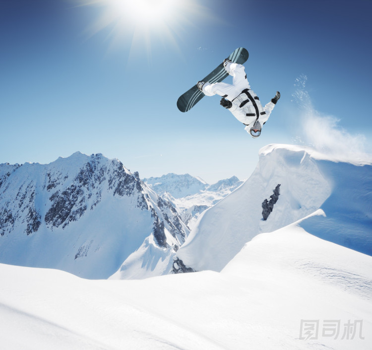 在高山滑雪