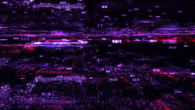 数字数据和粒子流网络连接概念