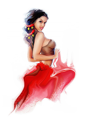 令人印象深刻的 brunet 舞者