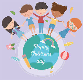 祝世界各地的小朋友们儿童节快乐