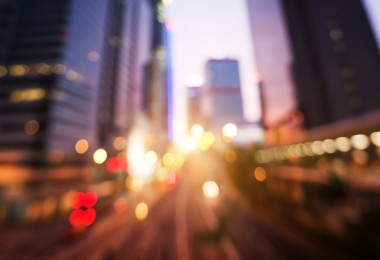 香港的夜晚燈光