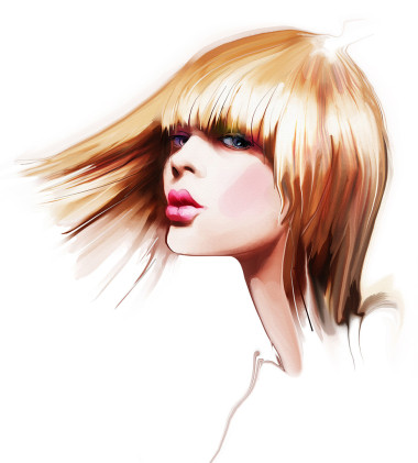 金色的頭發(fā)的漂亮女孩