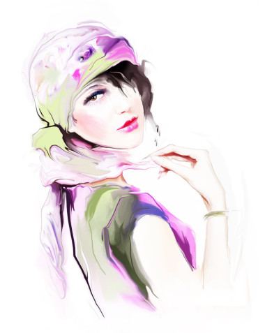 創(chuàng)意發(fā)型的時(shí)尚女人