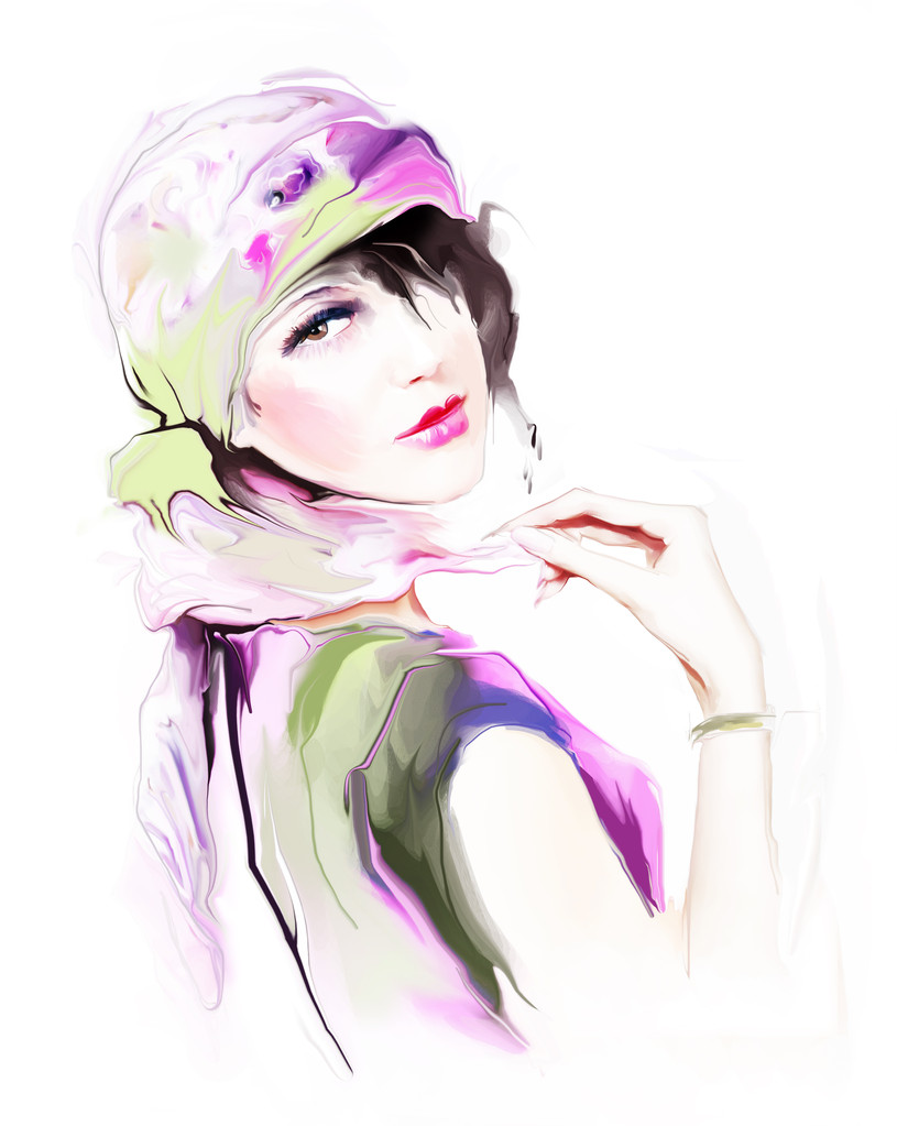 创意发型的时尚女人 创意发型的时尚女人