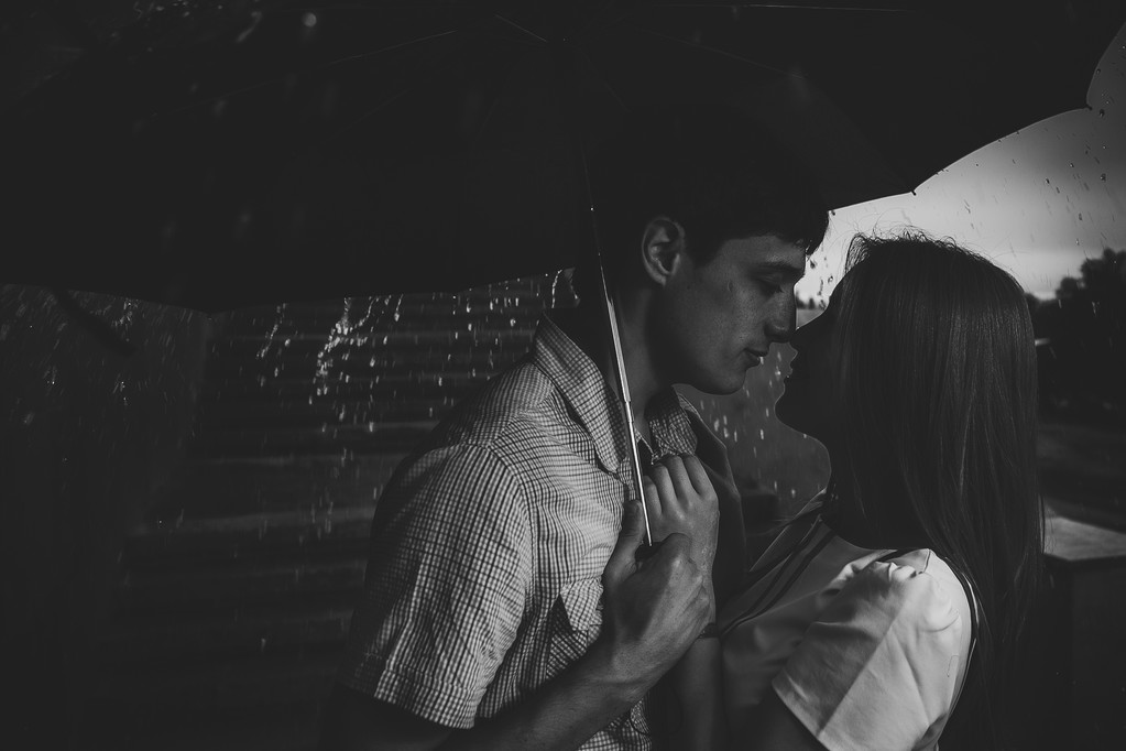 在月光下亲吻。栅格图片 在月光下亲吻。栅格图片