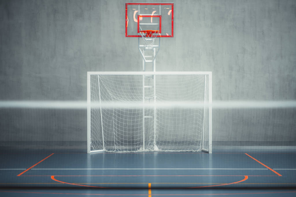 有设备的室内体育场图片