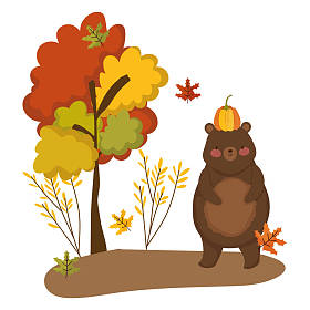 孤立熊卡通矢量设计