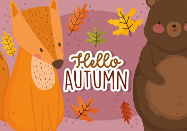你好秋季季節(jié)平面設(shè)計(jì)圖片
