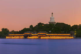 北海公园日落-中国北京