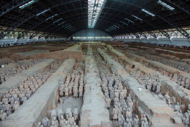 中國(guó)西安著名兵馬俑戰(zhàn)士圖片