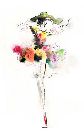 在白色背景上的美丽时尚女孩