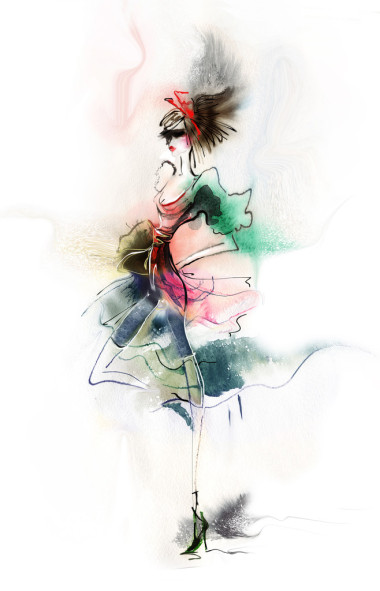 在白色背景上的美麗時(shí)尚女孩