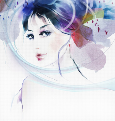 美麗的女孩的時(shí)尚藝術(shù)肖像圖片