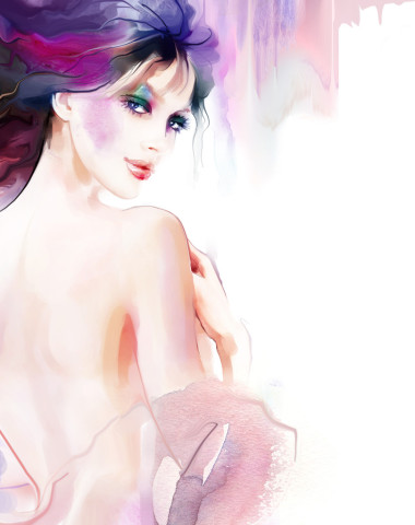 美麗的女孩的時(shí)尚藝術(shù)肖像照片