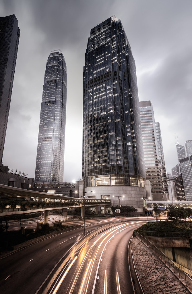 在香港的城市天际线图片 在香港的城市天际线图片