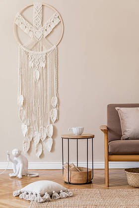 带有时髦沙发的公寓室内设计图片