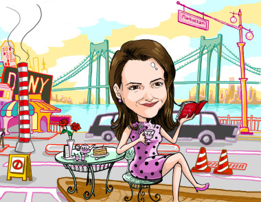 女孩茶時間在曼哈頓紐約城圖片