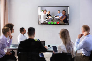 商务视频会议办公图片照片