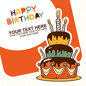 生日快乐蛋糕卡图片