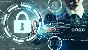 与商人的互联网网络安全概念照片