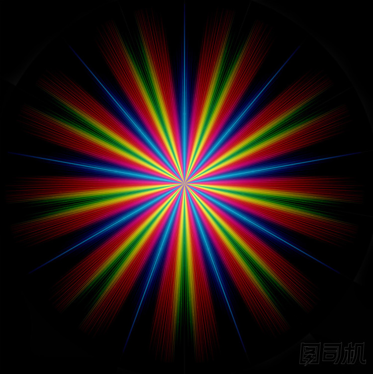 在黑色的背景光譜上的抽象金顏色